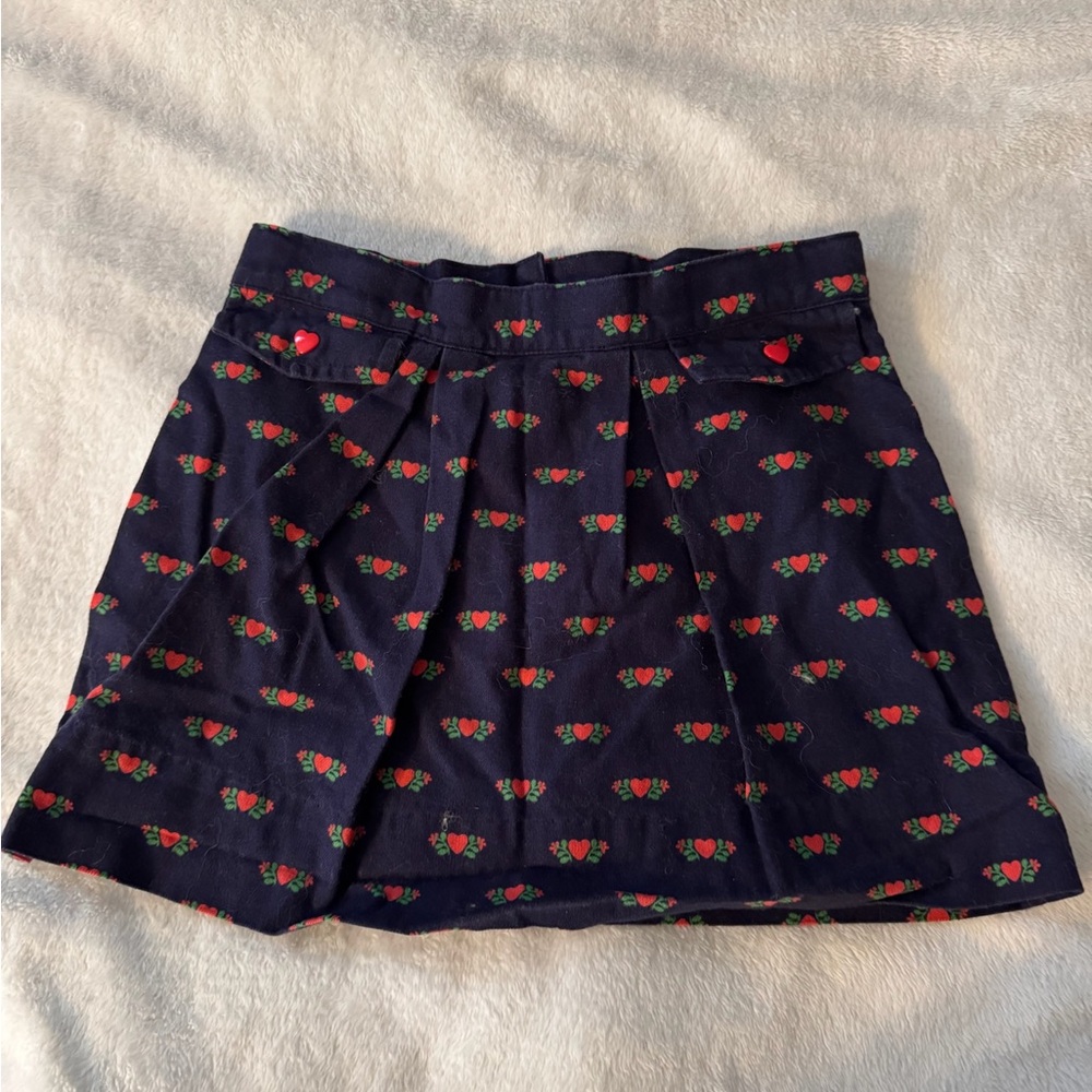 The Beaufort Bonnet Company Blue and Red Mini Skater Skirt